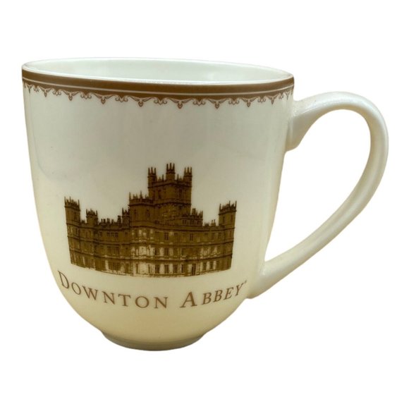 Cost Plus World Market Other - 2013 Downton Abbey Coffee Mug World Market Highclere Castle Gold 4”